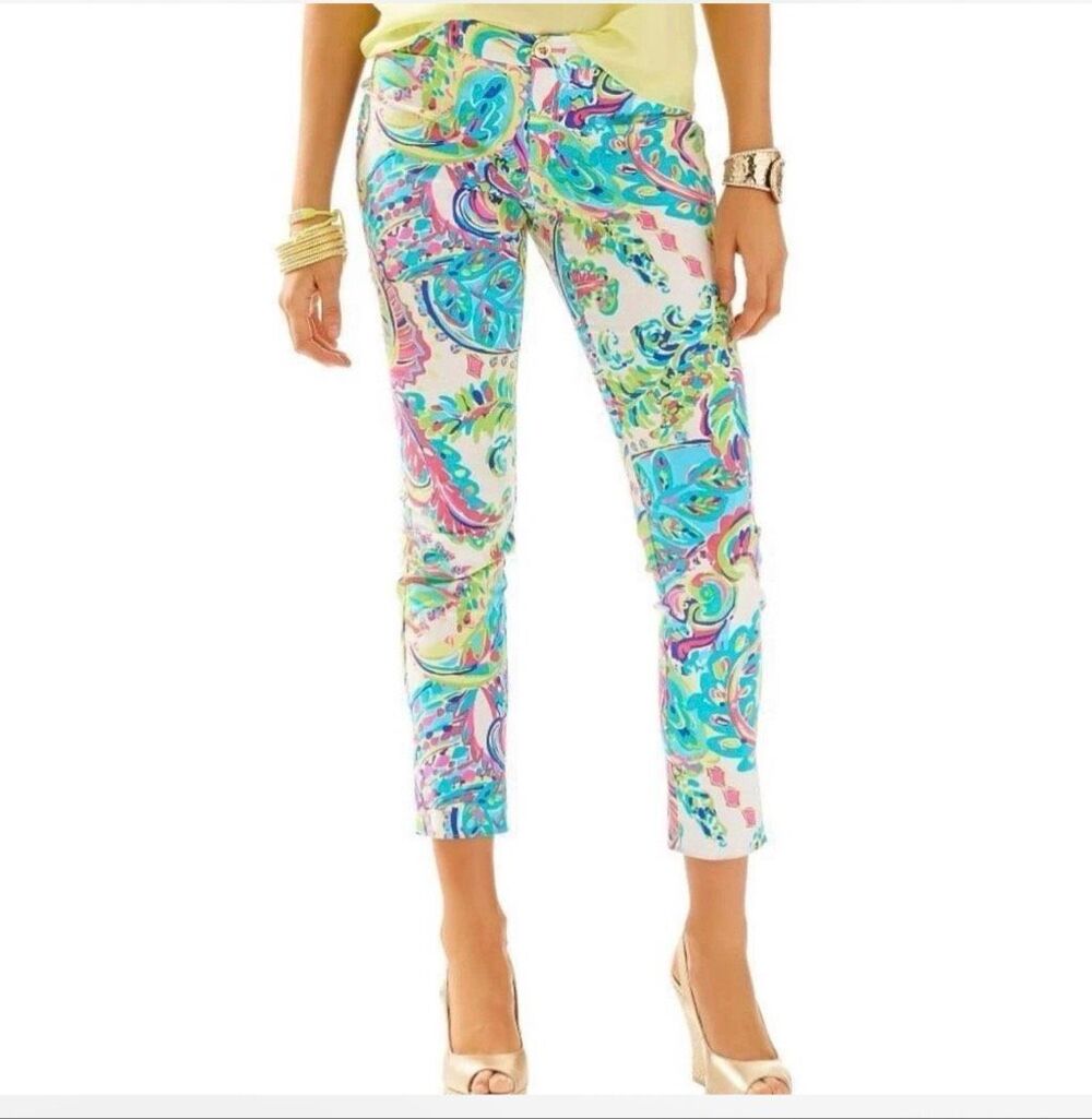 Lilly Pulitzer paisley-patterned Kelly Ankle Skinny Pants